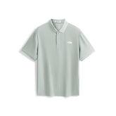 Men's Solid Stretch Textured Polo Shirt